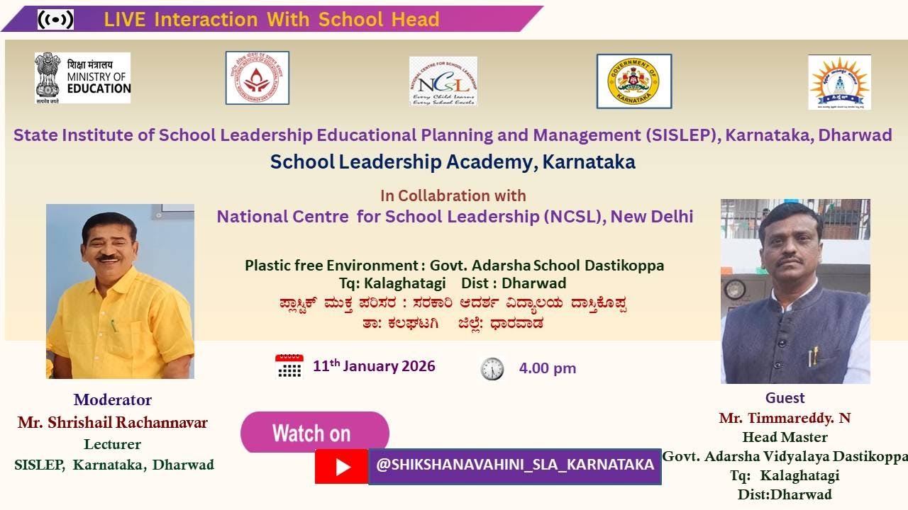 SLA_SISLEP KARNATAKA : Plastic free Environment :Govt Adarsha Vidyalaya Dastikoppa