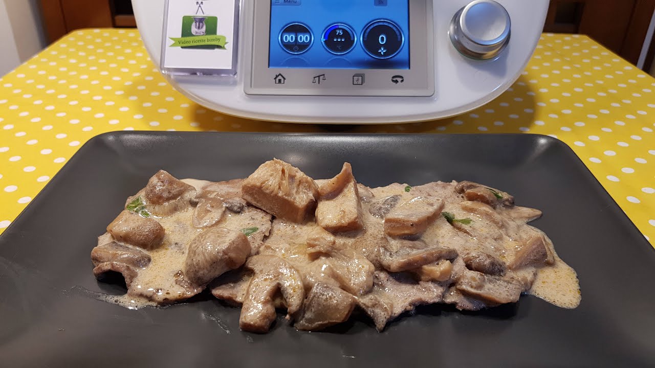 Fettine cremose ai funghi per bimby TM6 TM5 TM31