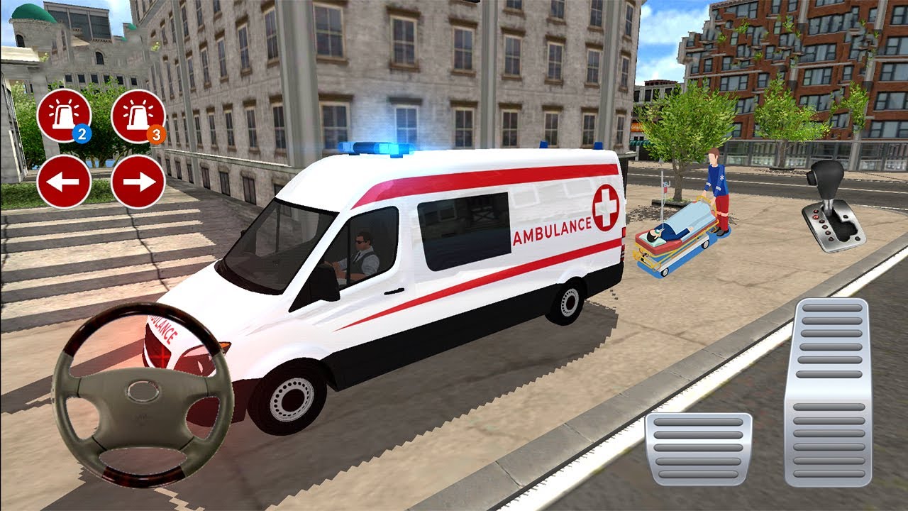 Direksiyonlu Ambulans oyunu 3D #32 American Ambulance Simulator - Ambulans oyunları Android Gameplay