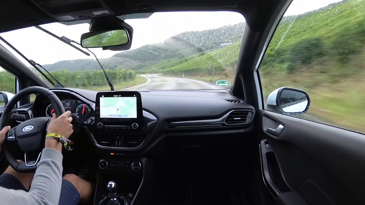 Ford Fiesta ST Mk8 on wet panoramic Stretch