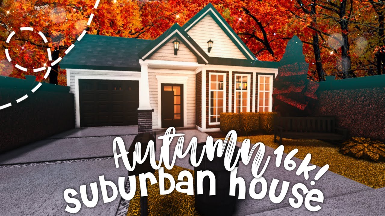 Affordable No Gamepass Autumn Suburban Single Person House Layout I 16k!I Bloxburg Build and Tour