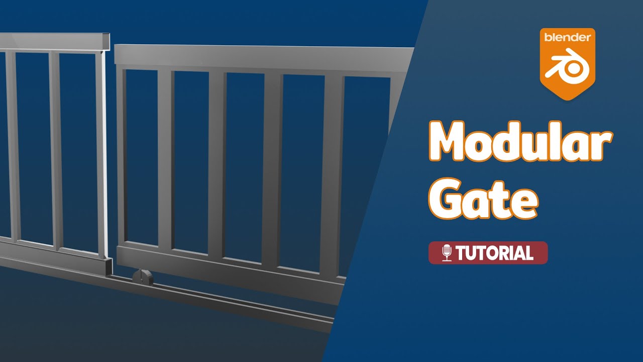 How to you create a modular fence gate for games in Blender 3D?