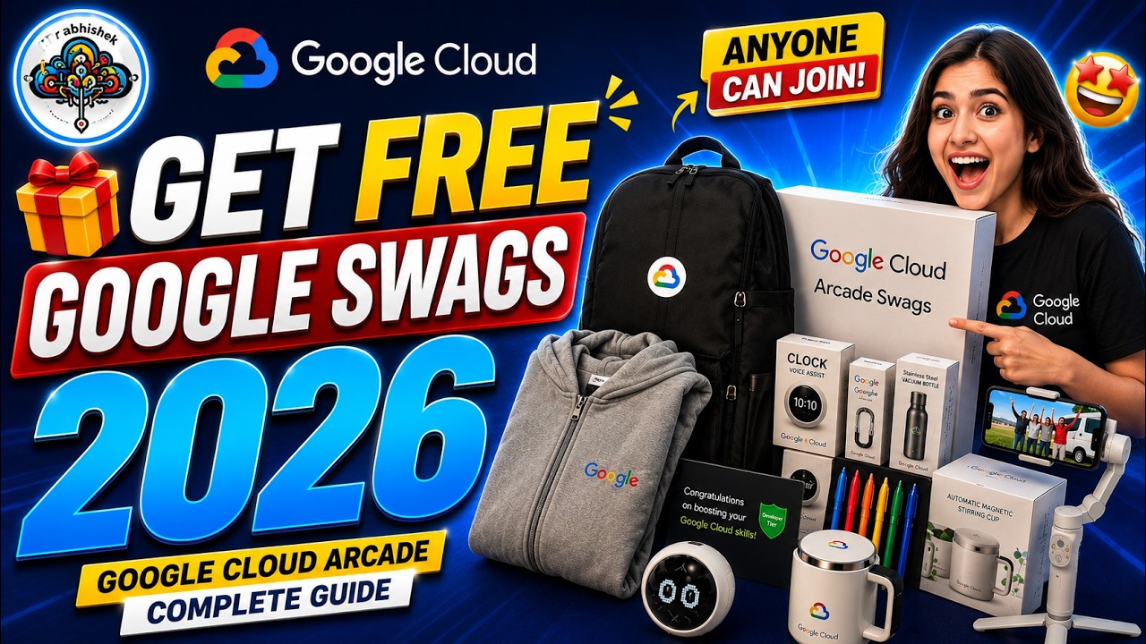 Get FREE Google Swags in 2026  GoogleCloud Arcade Complete Guide Anyone Can Join #qwiklabsarcade2026