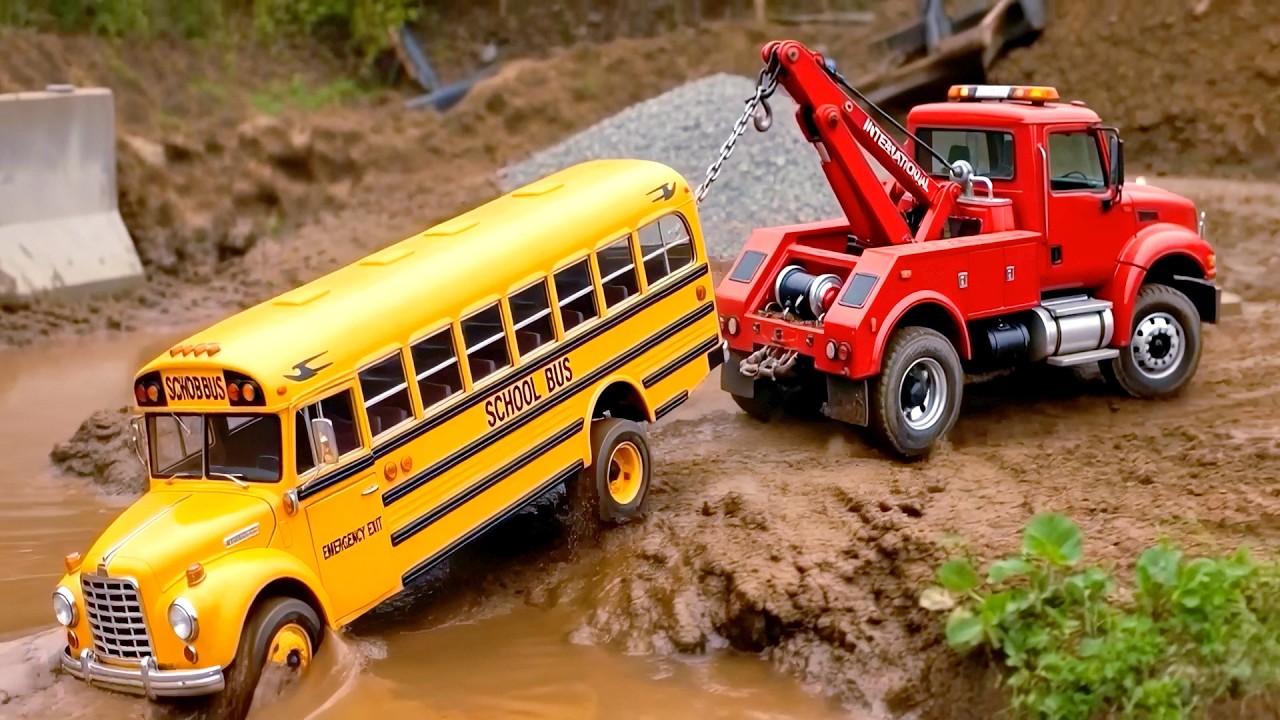 Mud Rescue Adventure: Heavy Duty Friends to the Rescue! 🚜💨