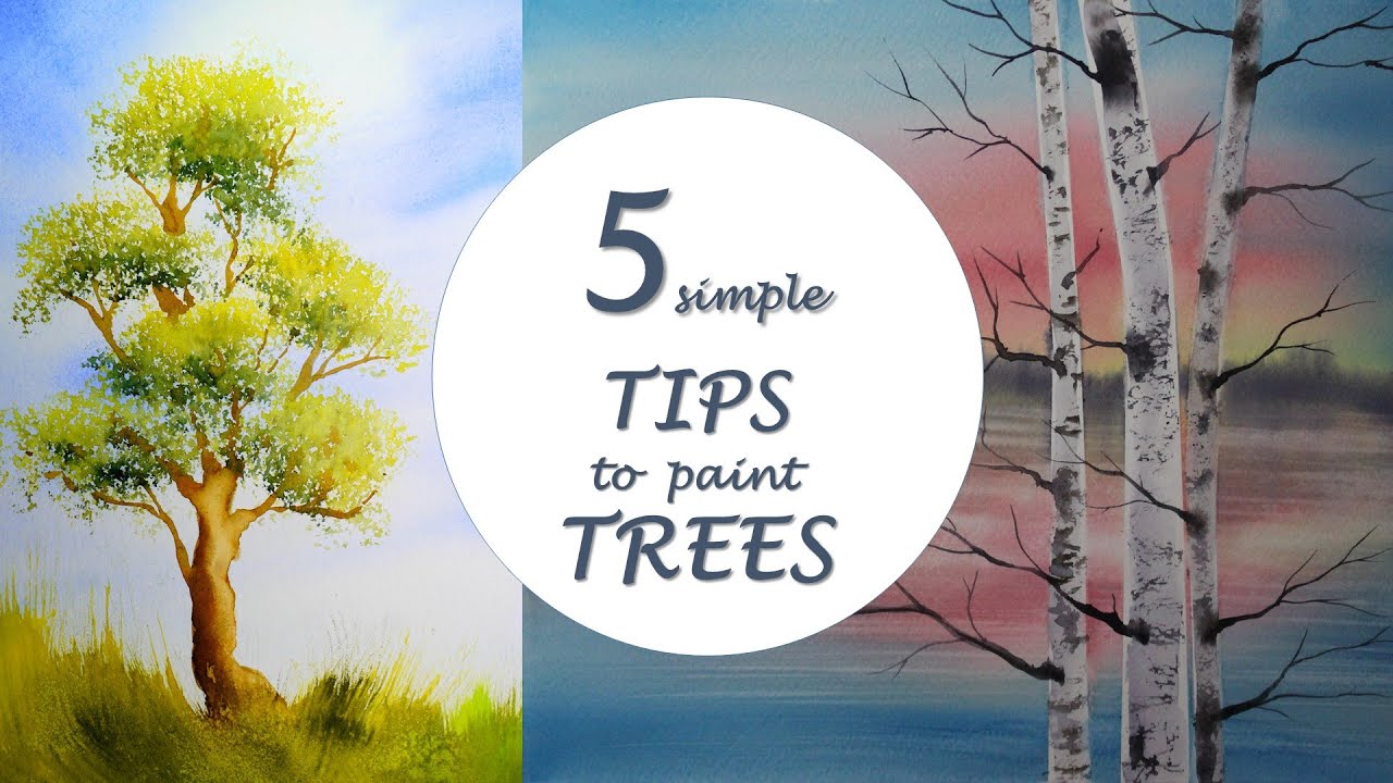 5 TIPS um ganz einfach B&auml;ume zu malen // 5 HACKS to paint Trees