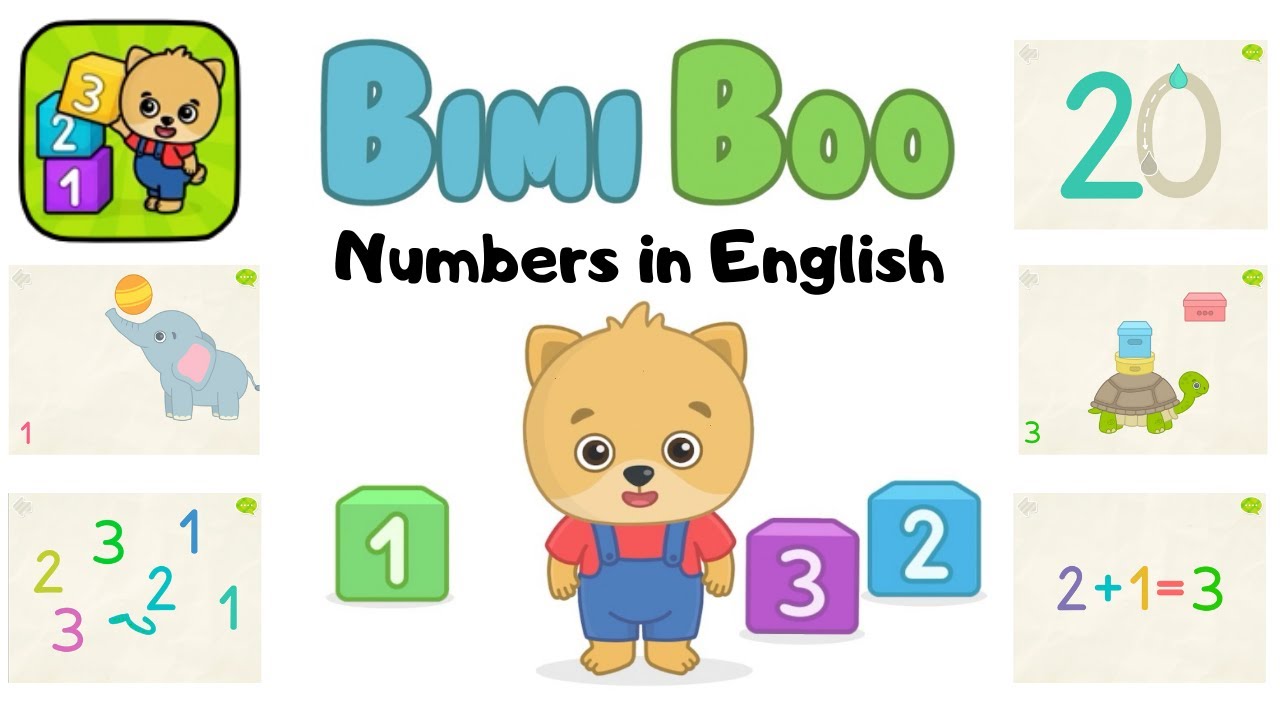 🎮 BIMI BOO Toddler Games for 3+ year olds | Learning numbers 1-20 | Playthrough