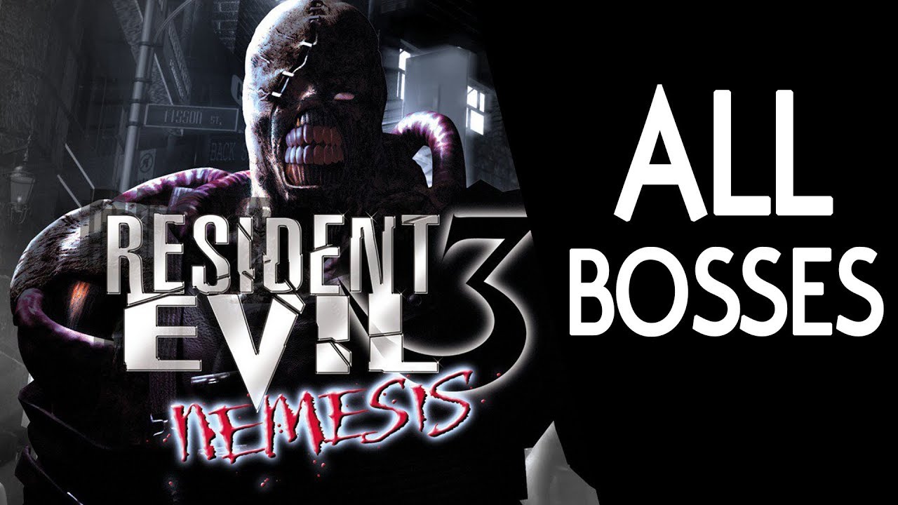 Resident Evil 3 Nemesis - All Boss Fights & Ending / All Bosses (With Cutscenes)