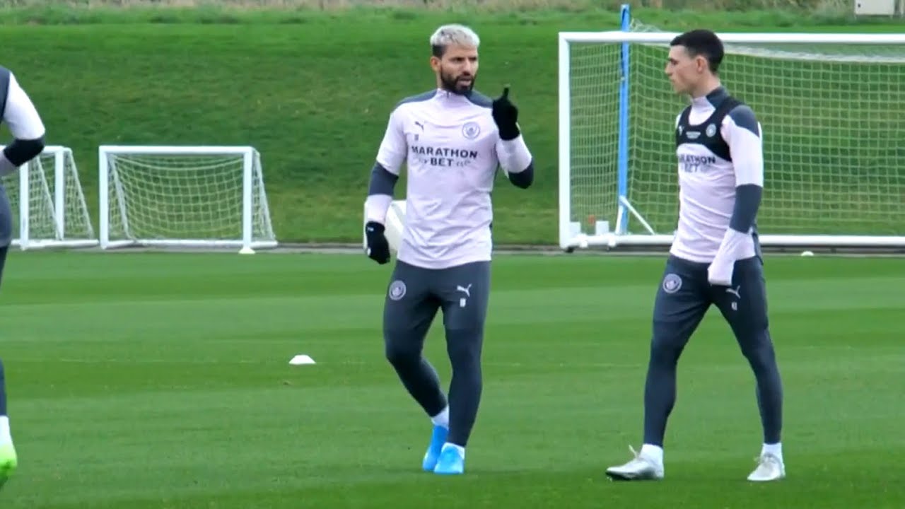 Man City Players Train Ahead Of Olympiacos Champions League Clash