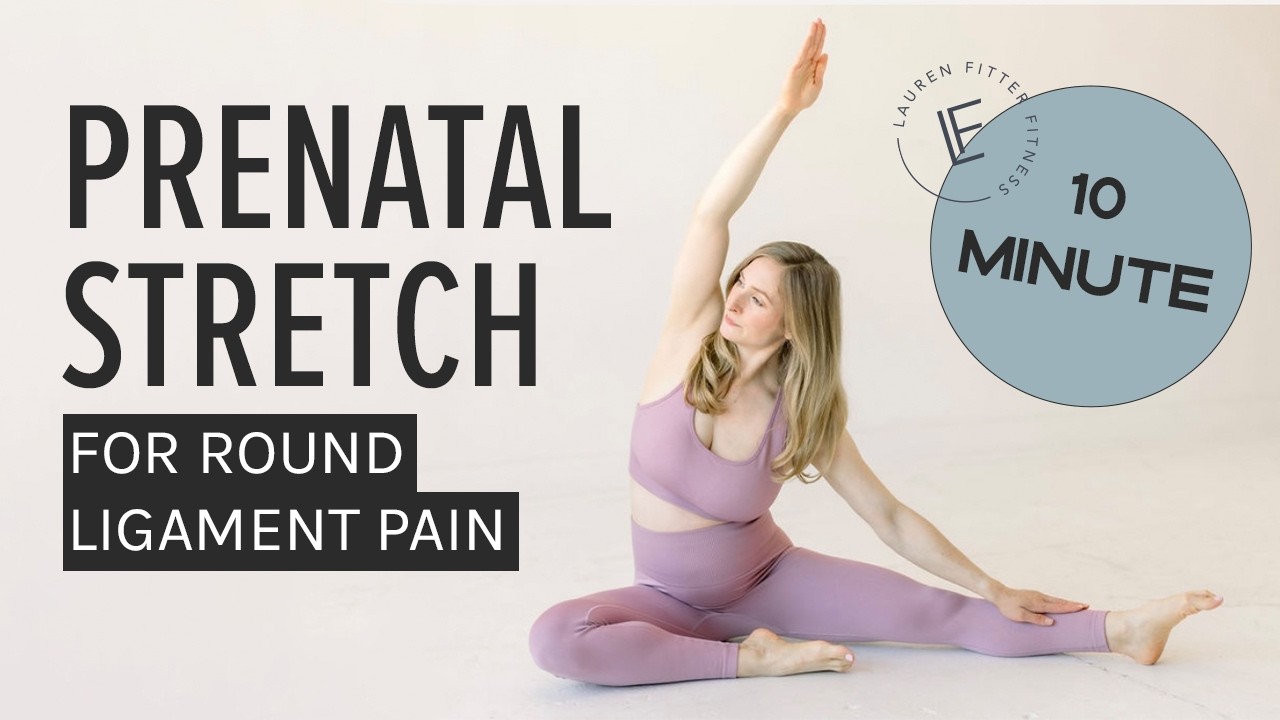 10 Minute Prenatal Stretch for Round Ligament Pain - Reduce Pain During Pregnancy