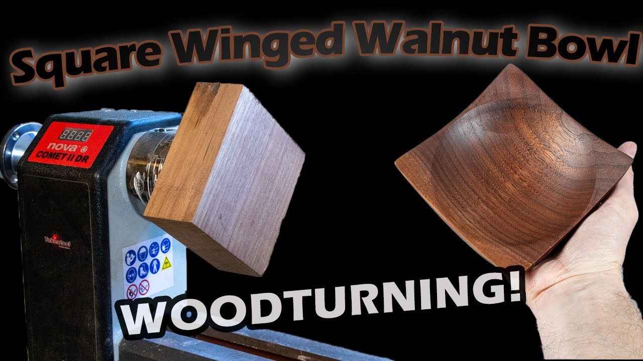 Woodturning a Square Winged Walnut Bowl