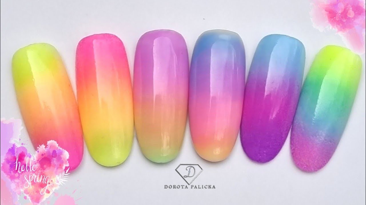 How to do gel polish ombre nails. 3 Colour ombre nail art. 🤗  Easy nail art at home for beginners