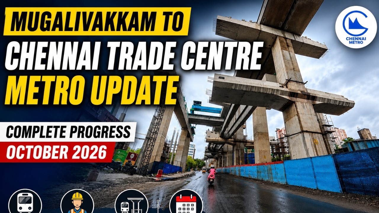 Mugalivakkam to Chennai Trade Centre Metro Update 2026 🚇 Latest Construction Progress | முகலிவாக்கம்