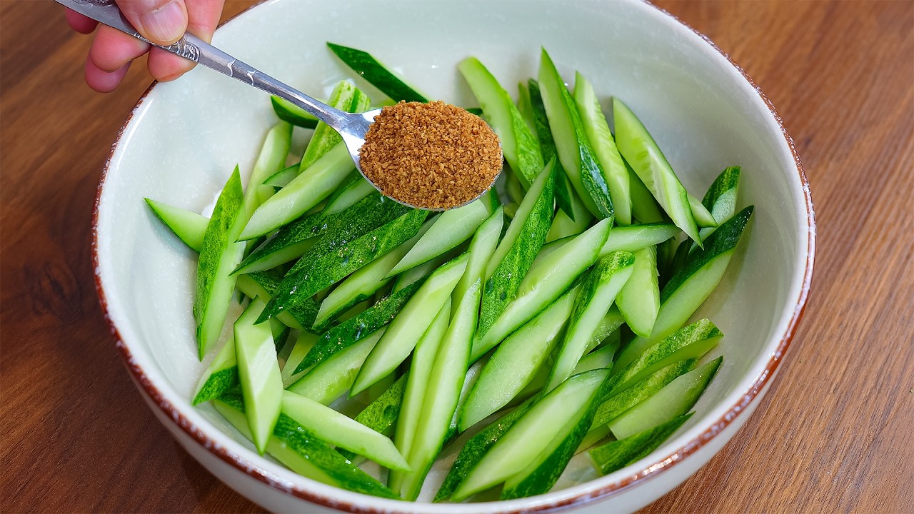 오이가 집에 있다면 이렇게 꼭 드셔 보세요👍! 잔뜩 만들어도 남아나질 않아요😃!  오이 조리법