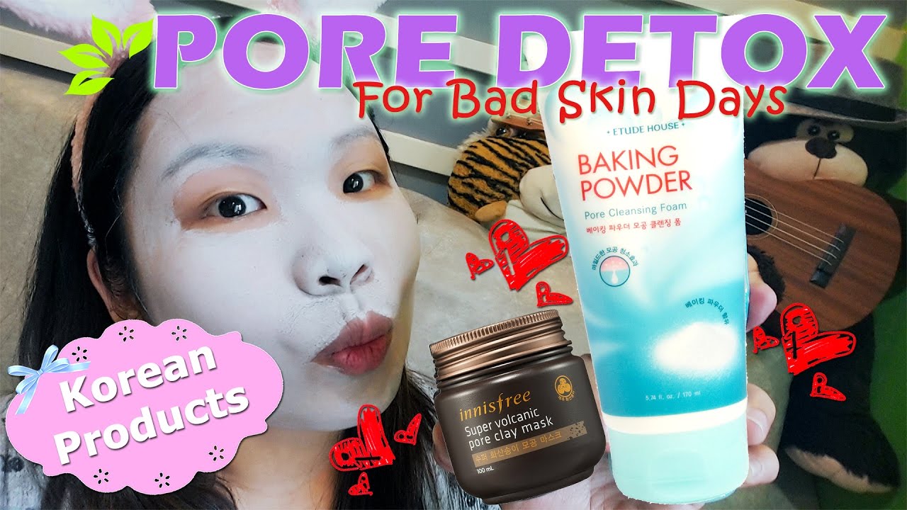 Pore Detox: Innisfree Super Volcanic Clay Mask + EH Baking Powder Pore Cleansing Foam