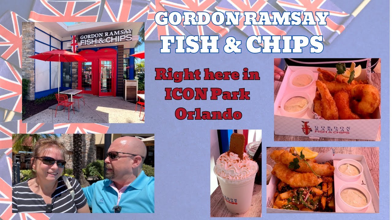 Gordon Ramseys Fish & Chips HERE in ICON Park Orlando!  Stop by and try it!