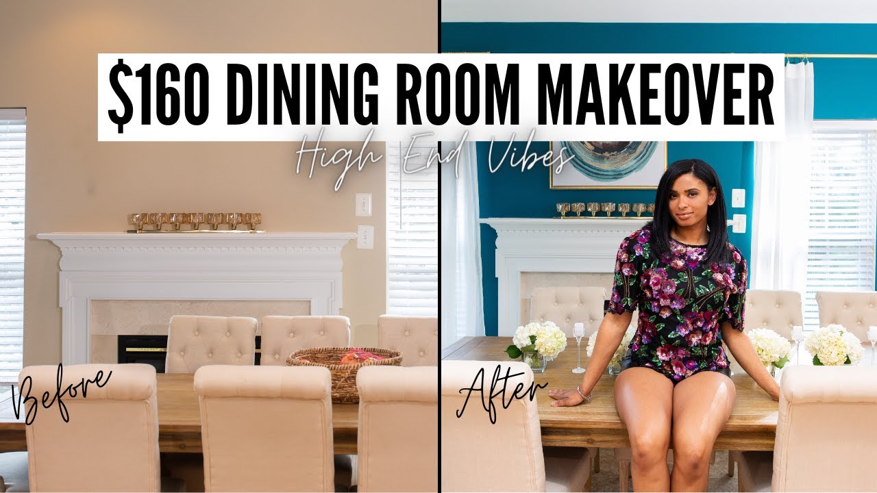 DINING ROOM MAKEOVER DIY l EASY DINING ROOM MAKEOVER ON A BUDGET l DIY BY NIKY FOSTER