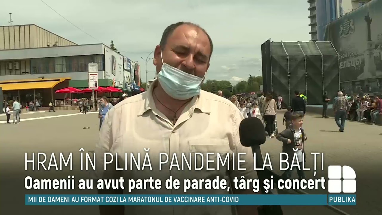 Sărbătoare cu mare fast în plină pandemie, la Bălţi. Mii de oameni au marcat hramul oraşului