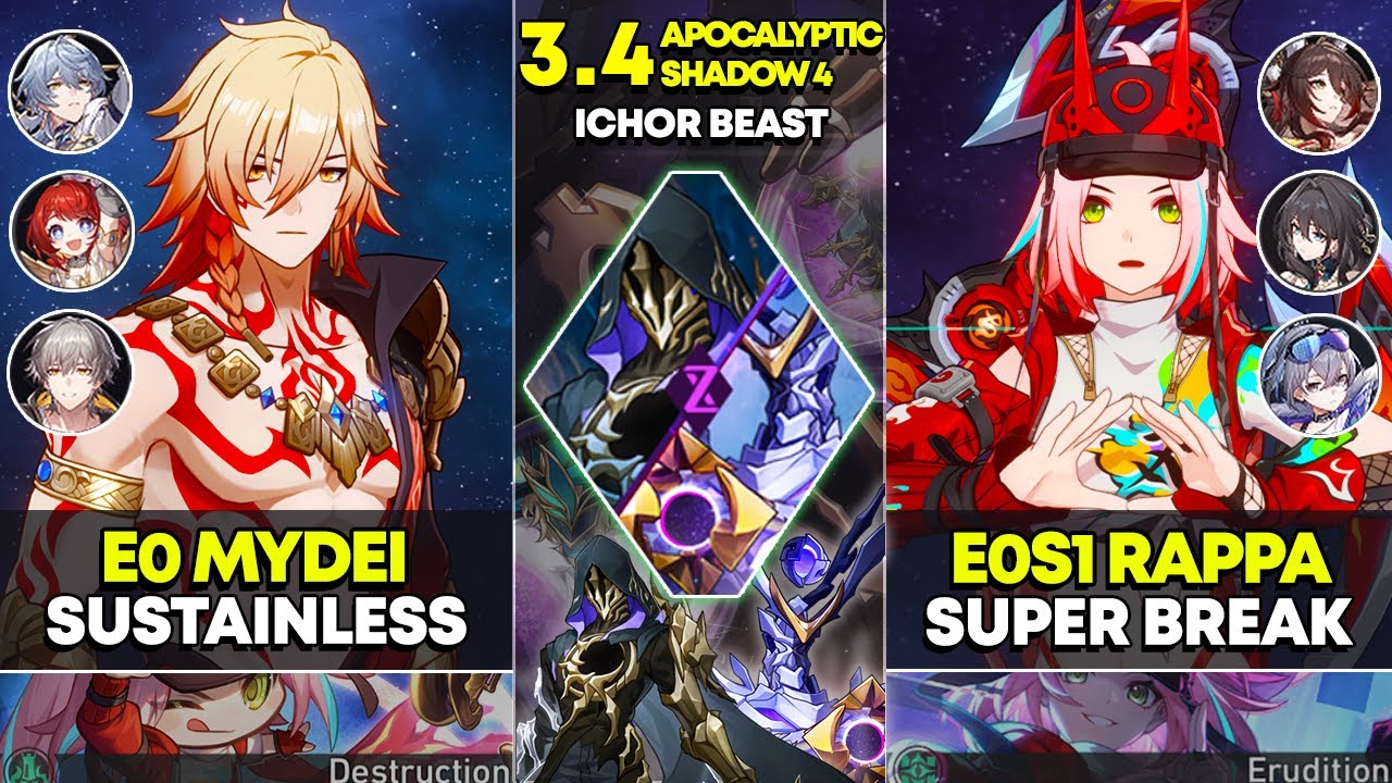 E0 Mydei Sustainless & E0S1 Rappa Super Break | Apocalyptic Shadow 4 | Honkai Star Rail 3.4