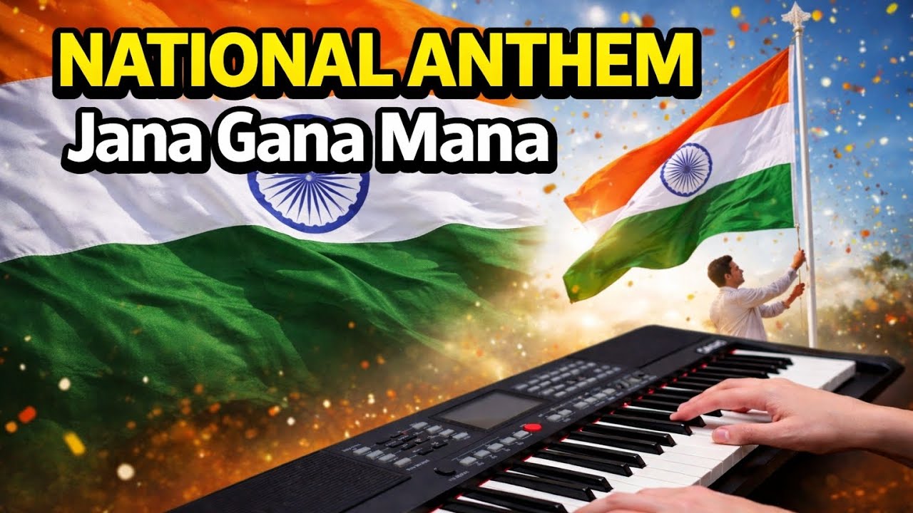 Jana Gana Mana easy tutorial with notes on Casio piano #youtube #viral #trending #casio #piano #song