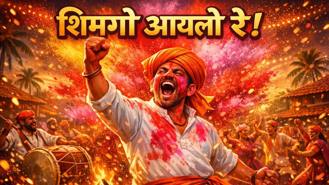 “शिमगो आयलो रे”🌴🔥 #trending #vairalvideo #shimgasong #song 