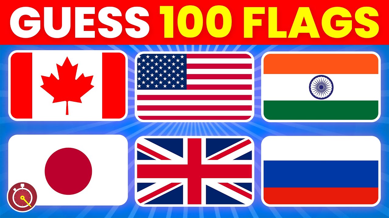 🌍 Guess 100 Country Flags in 15 Minutes! | Ultimate Flag Quiz Challenge 🚩