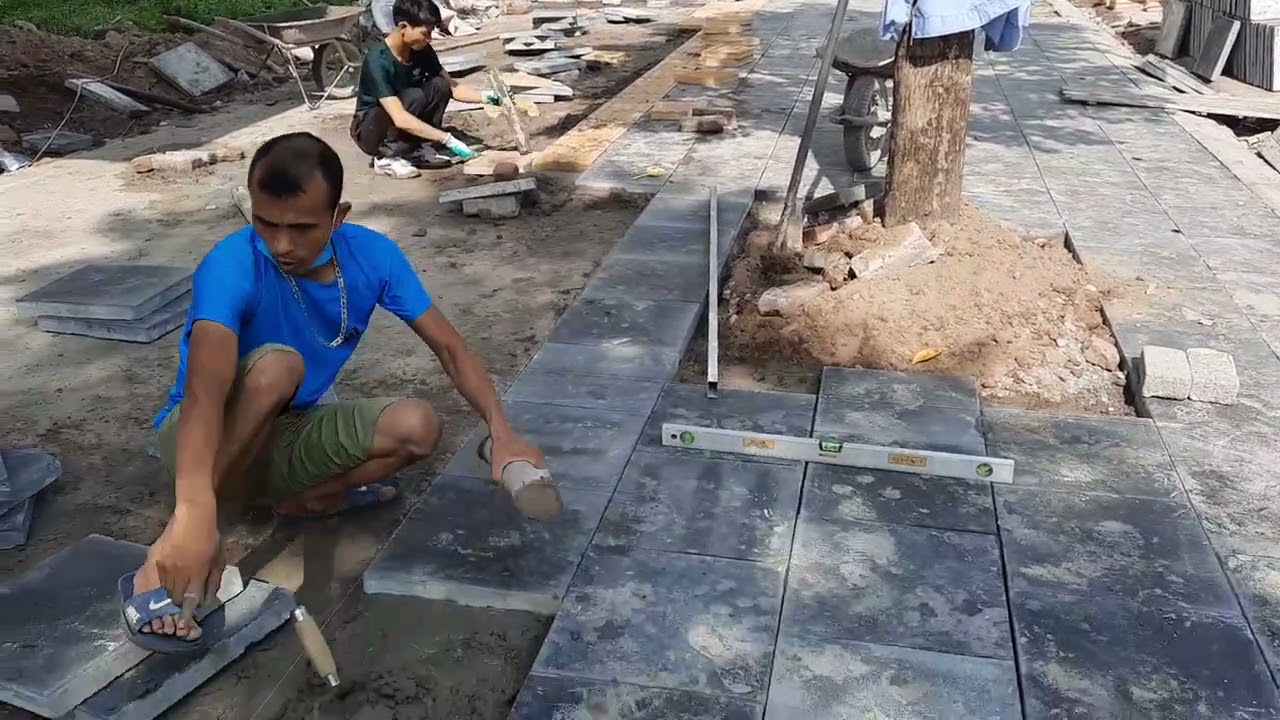 Bạn đã từng thi công ốp lát vỉa hè