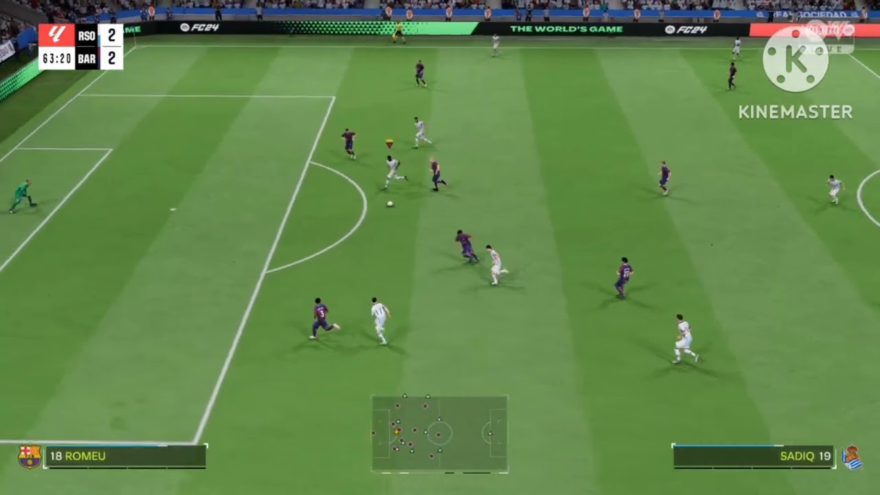 HAT-TRICK DE UMAR SADIQ - Real Sociedad x Barcelona | La Liga  | EA FC 24 (XBOX ONE)