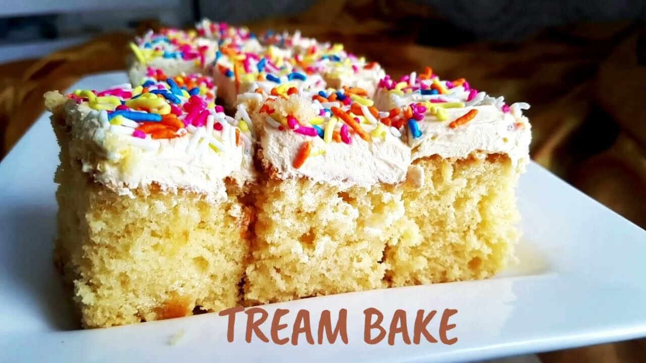 Vanilla Cake/Tream Bake ..quick and easy Gaja style .A blessed Saturday to all❤️