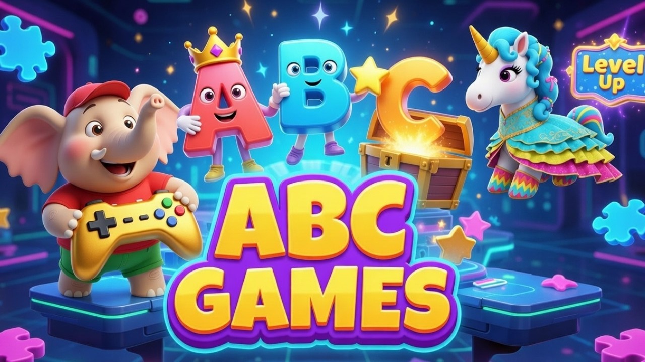 ABC Alphabet Games | Play & Learn A to Z for Kids | Elephant ELI & Unicorn | ABC Spotlight