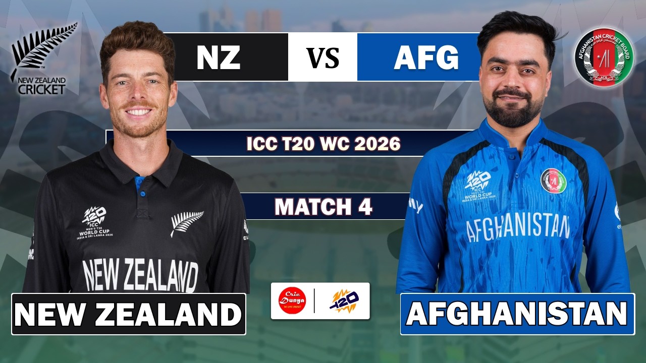LIVE: New Zealand vs Afghanistan, 4th T20 World Cup | Live Cricket match • AFG vs NZ Match Comentary