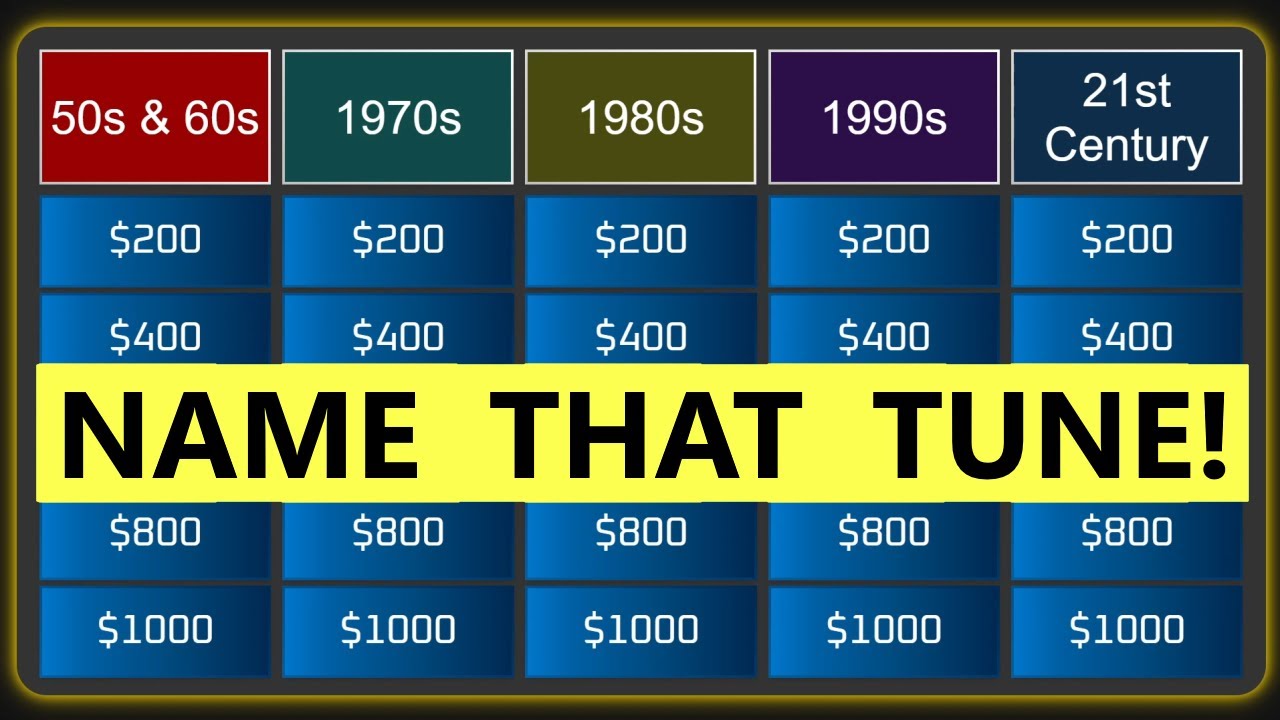 Guess the Song Jeopardy Style | Quiz #35
