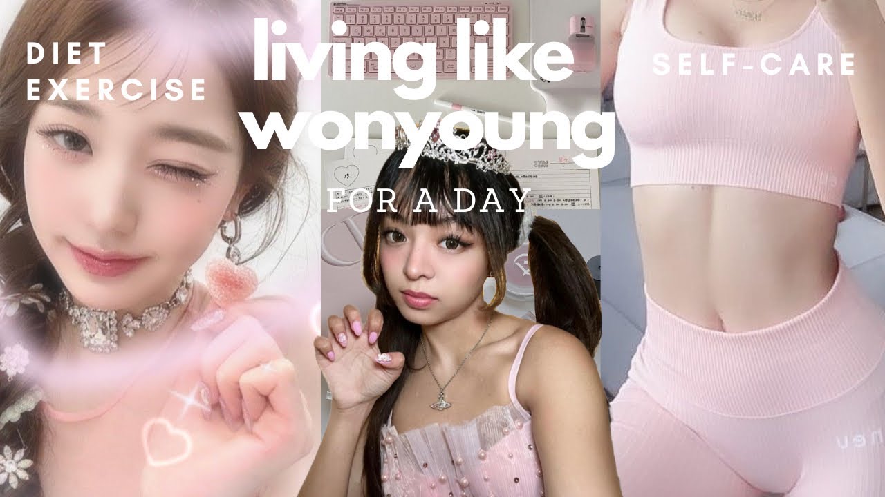 I LIVE LIKE WONYOUNG FOR A DAY 🎀 diet pilates self-care