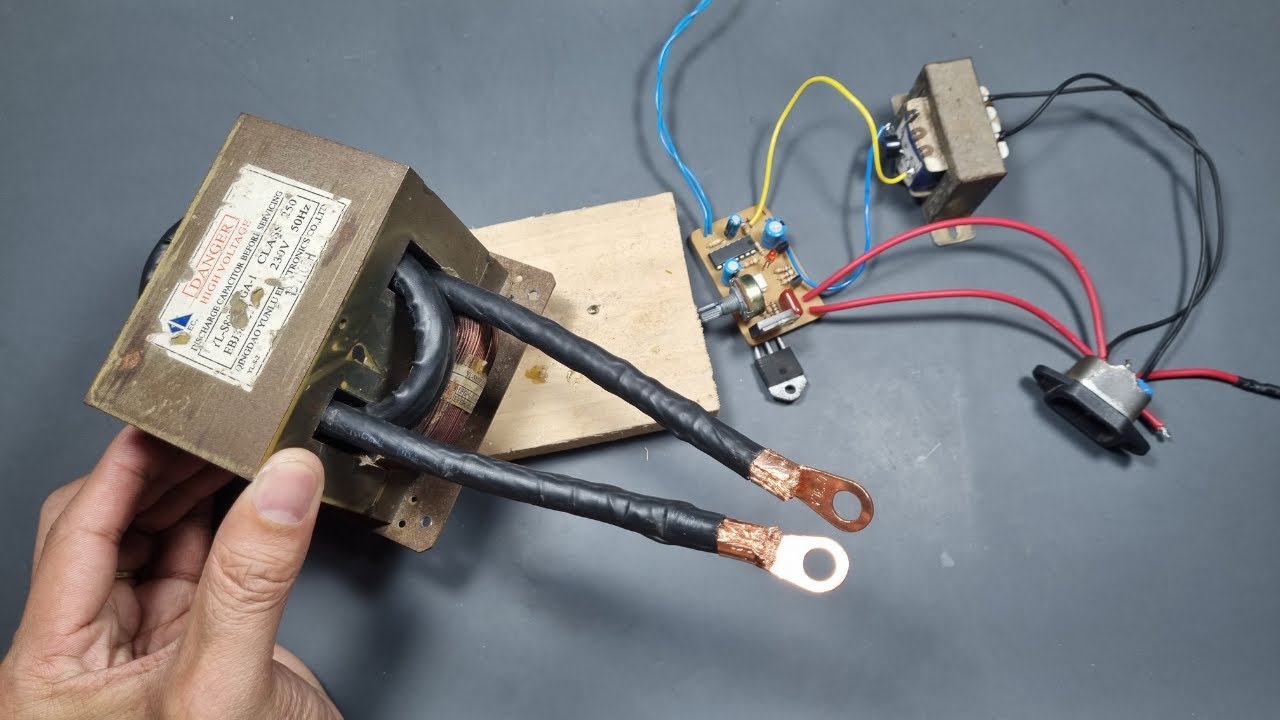 Tự Làm Thành Công Máy Hàn Cell Pin Bằng Biến Áp Lò Vi Sóng Và Chia Sẻ Chi Tiết (V1)