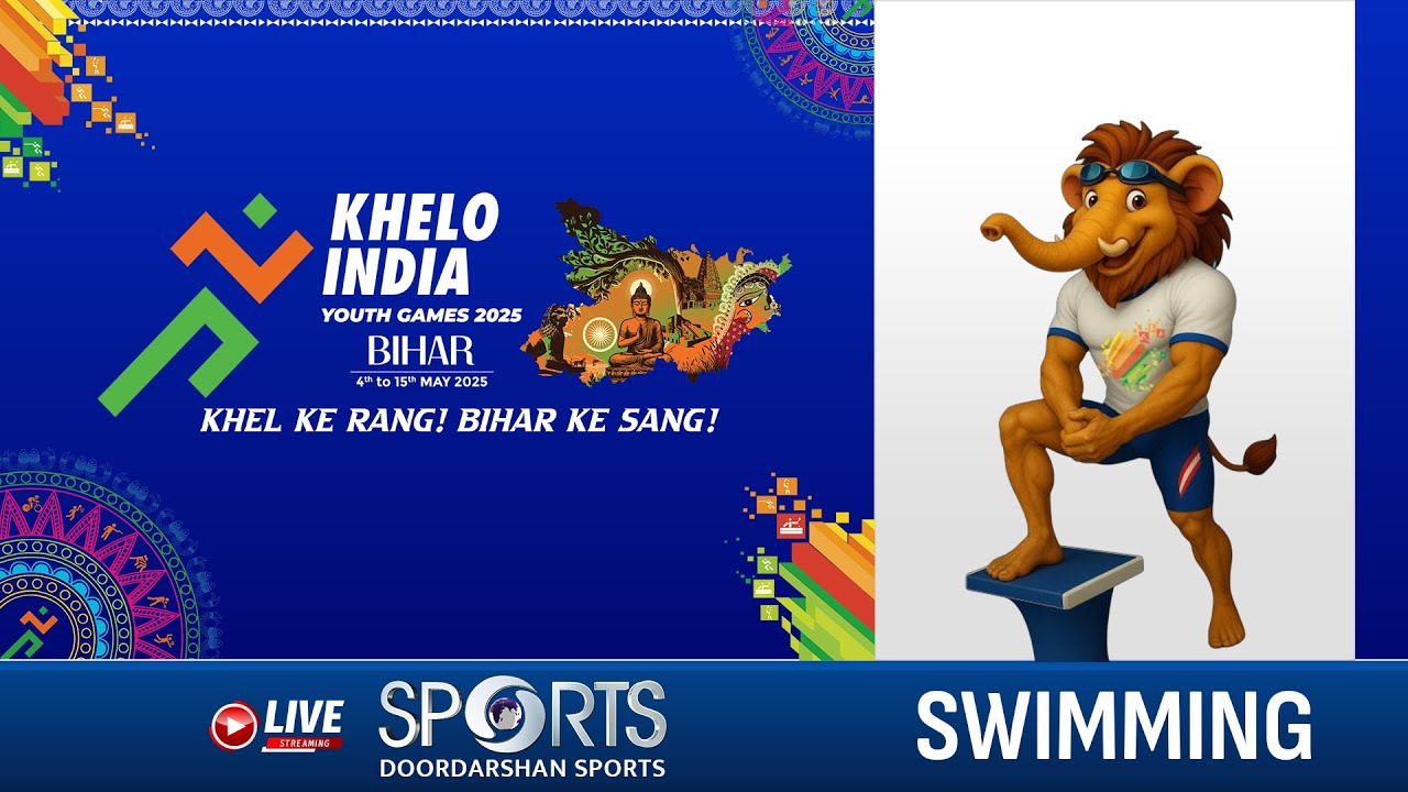 LIVE - Swimming - Khelo India Youth Games 2025, Bihar | Doordarshan Sports