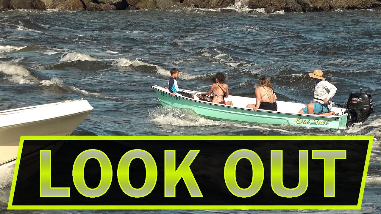 Tiny Boat with Kids Tackles Dangerous Inlet | Boats at Jupiter Inlet