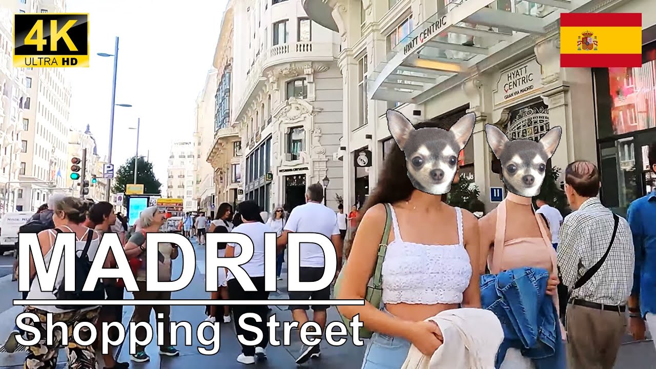 4K The Best Shopping Street in Madrid, Spain | Walking Tour