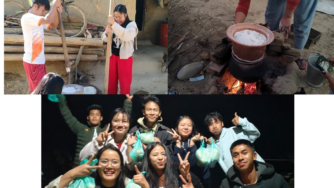 Traditional Rice cake making with my colleagues 😊 #mantakricecake