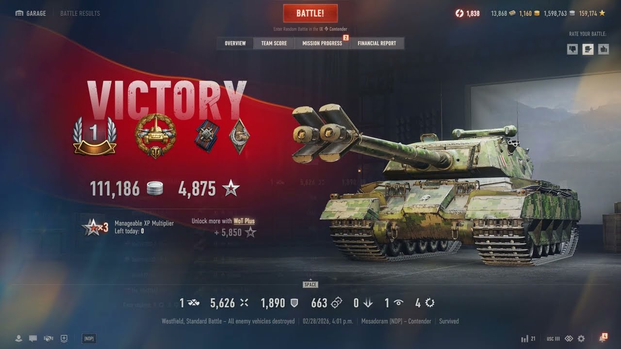 Contender - 1st Class - High Caliber - 5.6k DMG
