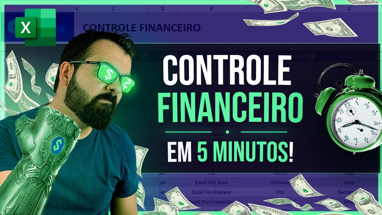 Como Fazer um Controle Financeiro no Excel em 5 Minutos | Planilha Grátis