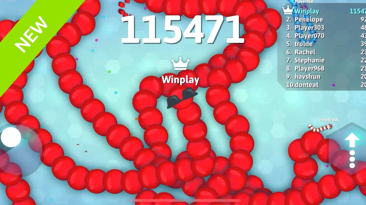 I Scored 115000 + Score in snake.io. World record. Gigant snake