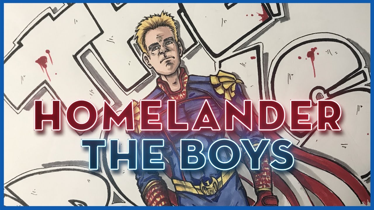 Dibujando a HOMELANDER THE BOYS | Drawing Homelander