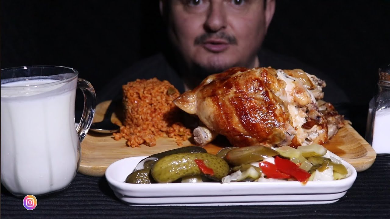 ||ASMR MUKBANG|| Kızarmış Bütün Leziz Tavuk #neromasmr