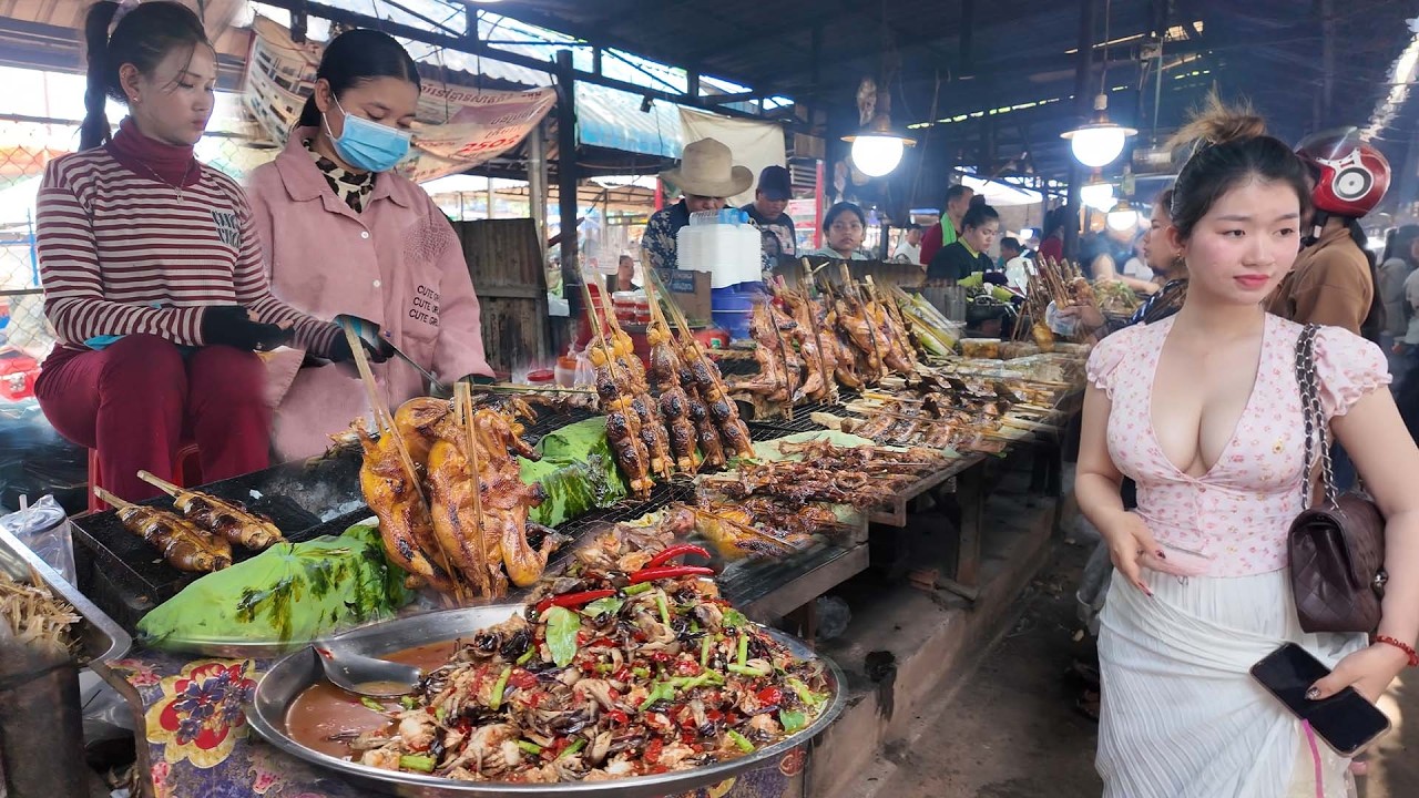Real Rural Cambodia | Street Food Tour at Udong Countryside Market 2026