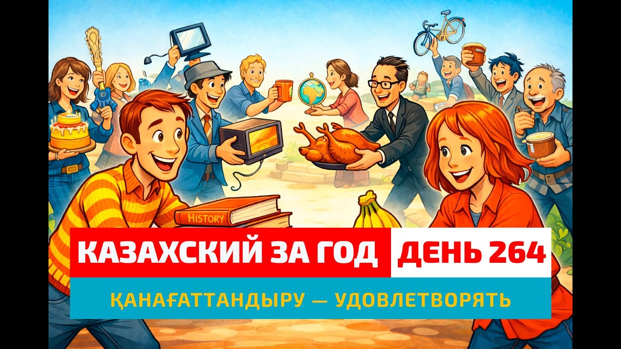 🔄 День 264 — Удовлетворение потребностей | Самый известный глагол - қанағаттандыру | Изучение казах