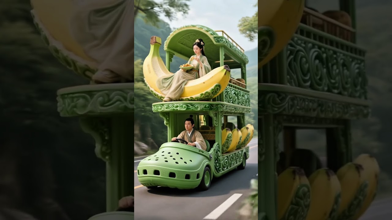 Have you ever driven Banana Car🍌? #relaxingmusic#healingvibes #slowliving #nature #shorts #vehicles