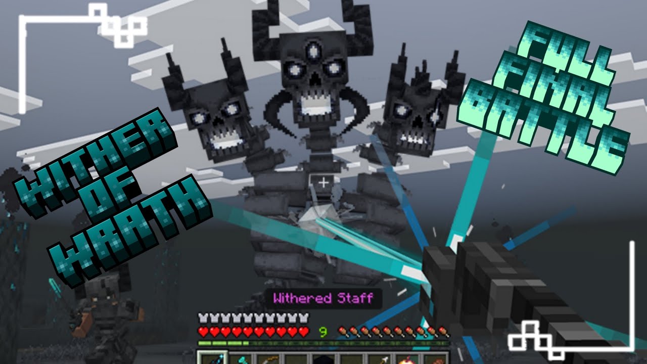WITHER OF WRATH FINAL BATTLE (Wither Apocalypse From Marketplace) FOR MCPE 1.21 FINAL BOSS THE END