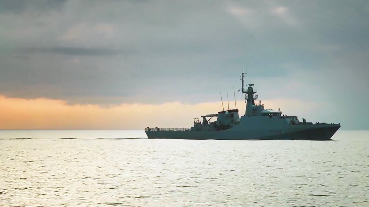 HMS Trent and other warships in the Black Sea on Exercise Sea Breeze 2021
