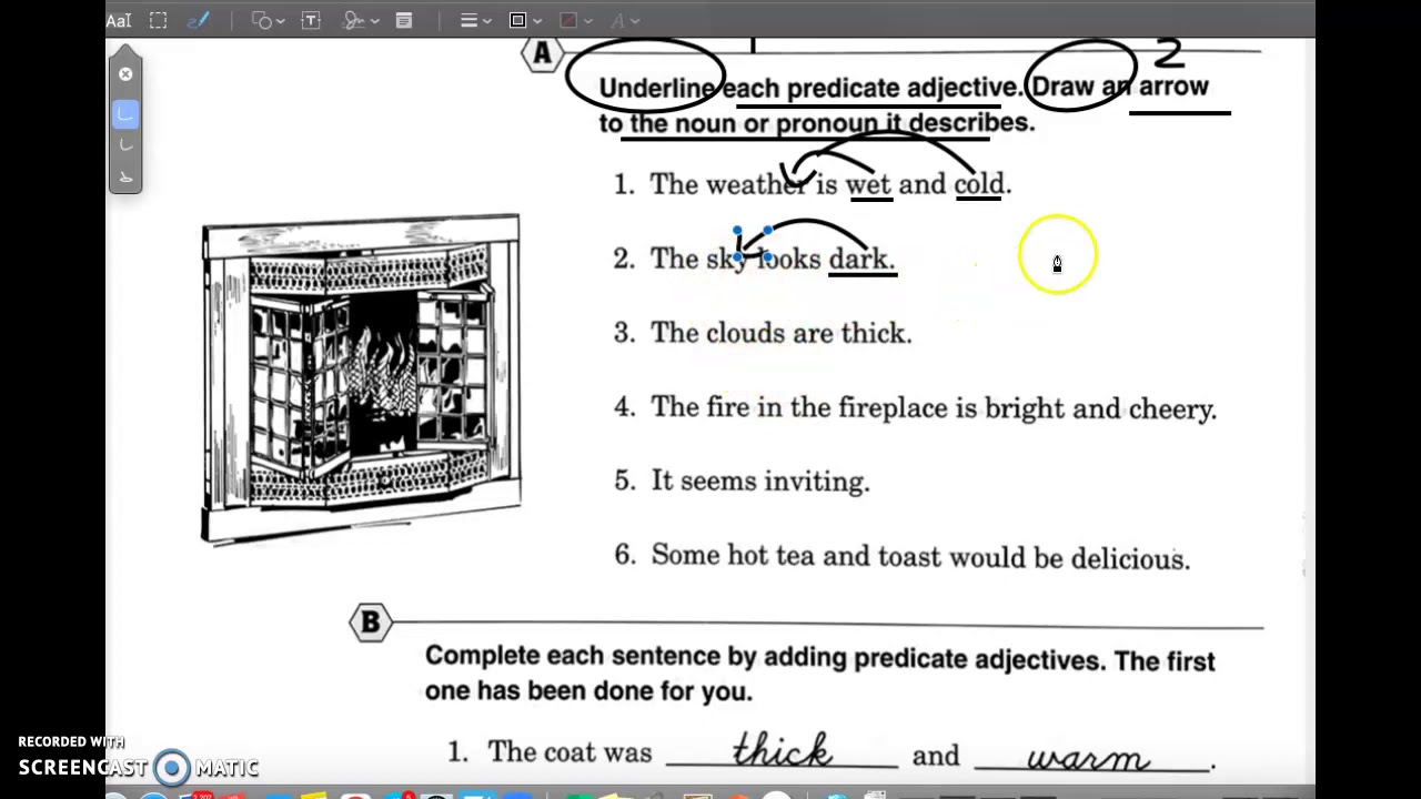 Video Directions - Adjectives after Linking Verbs