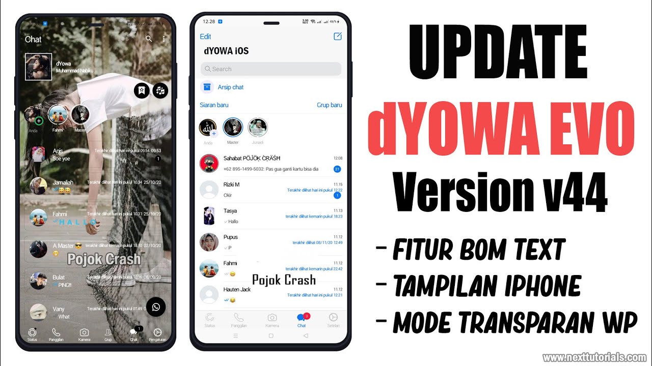 dYOWA EVO v44 Tampilan Mirip DELTA || Update Fitur Terlengkap - B0M TEXT