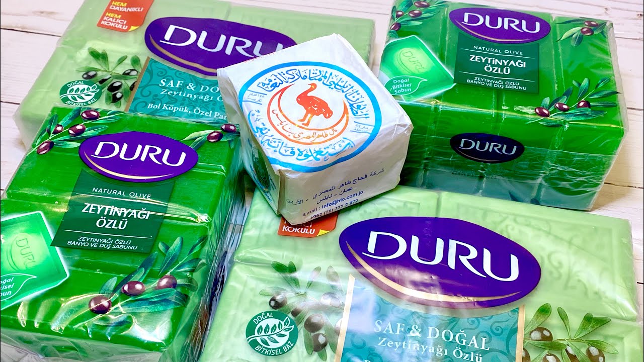 ASMR Soap Haul | Opening Olive Oil Soap | DURU Soap | Nablus Soap *No Talking* Relaxing & Satisfying